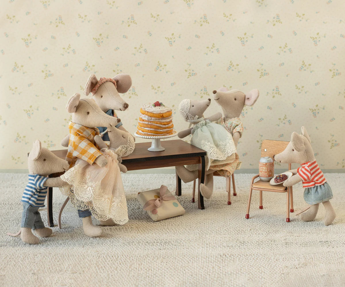 Baby Mouse In Pink Lace Dress by Maileg