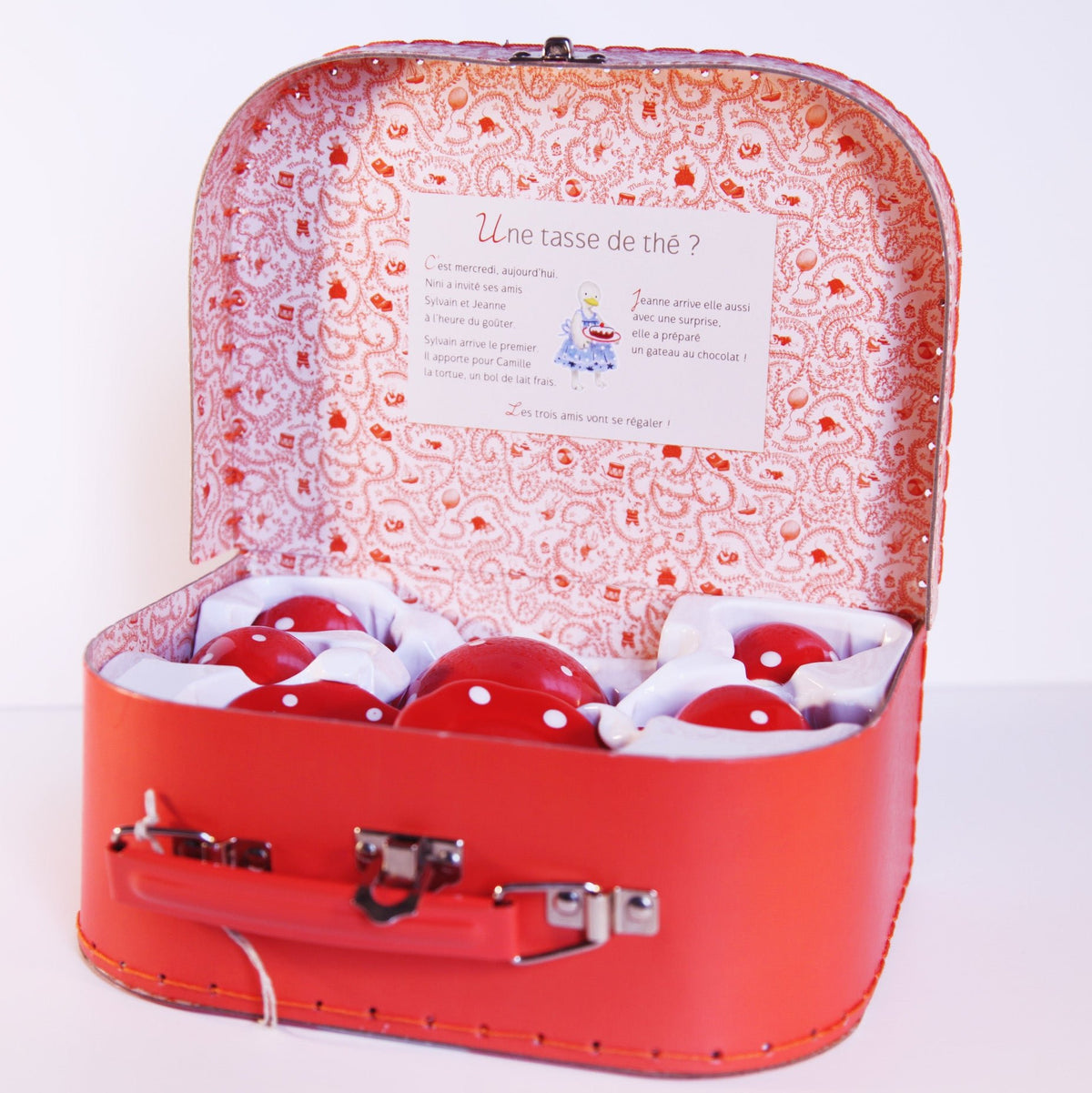 Red Polka Dot Tea Set by Moulin Roty