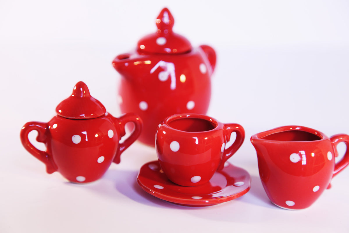 Red Polka Dot Tea Set by Moulin Roty