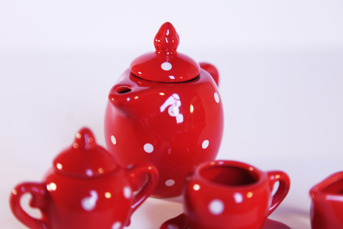 Red Polka Dot Tea Set by Moulin Roty