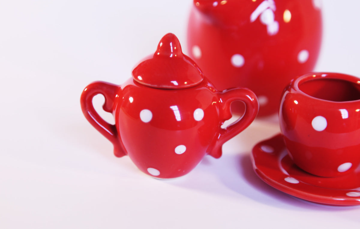 Red Polka Dot Tea Set by Moulin Roty