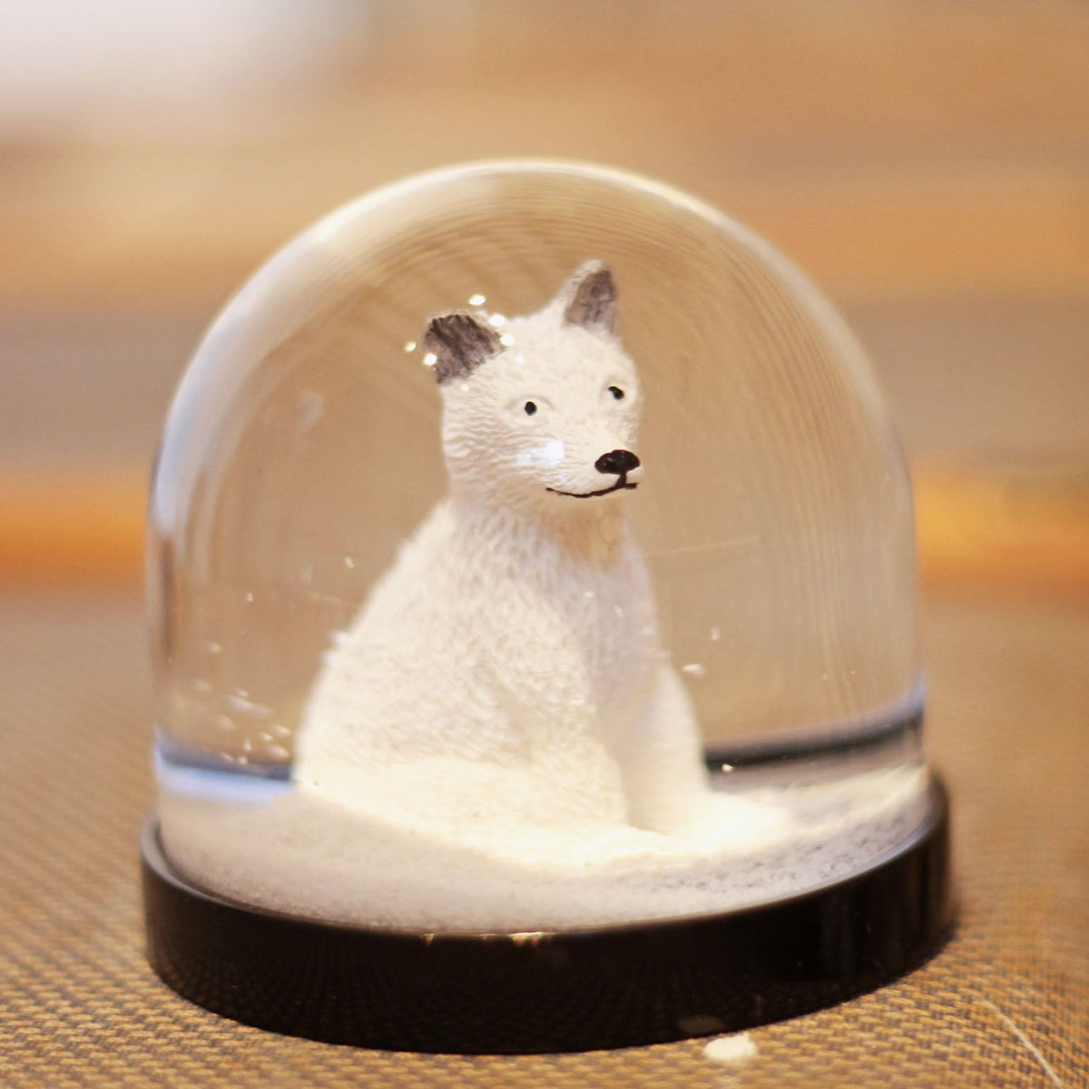 White Wolf Snow Globe