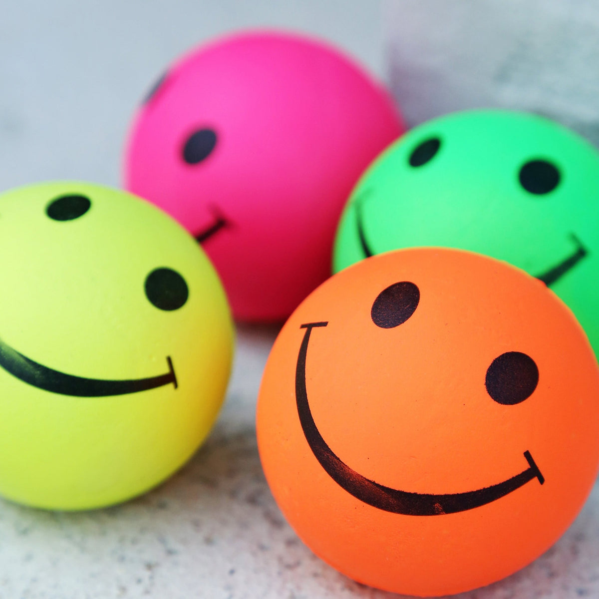 Smiley Face Bouncy Balls