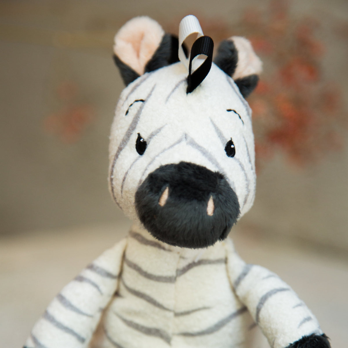 Baby Zebra Rattle Plush Toy