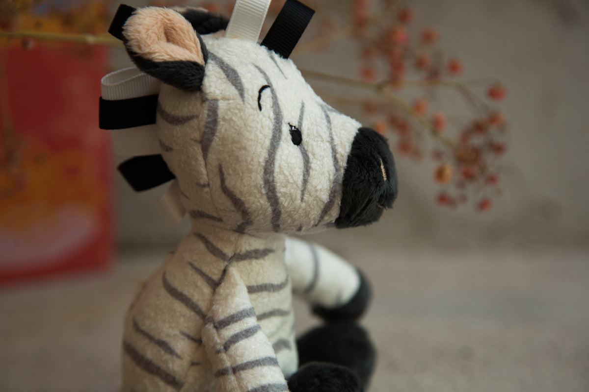 Baby Zebra Rattle Plush Toy