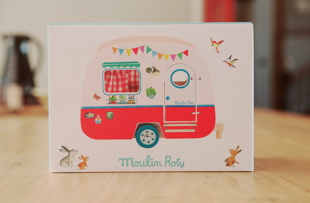 Wooden Caravan Playset for Kids