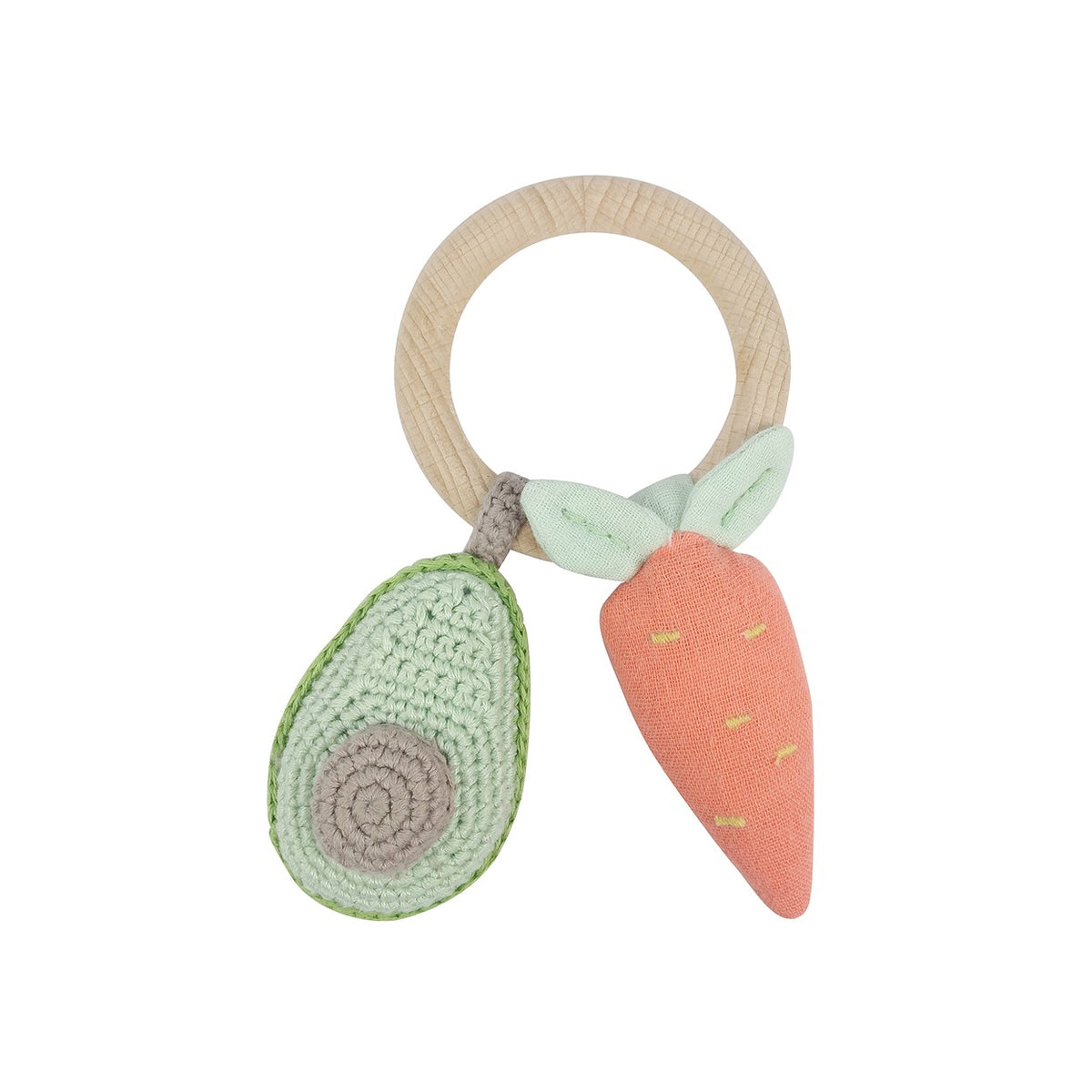 Wood and Fruit Activity Teething Toy for Babies