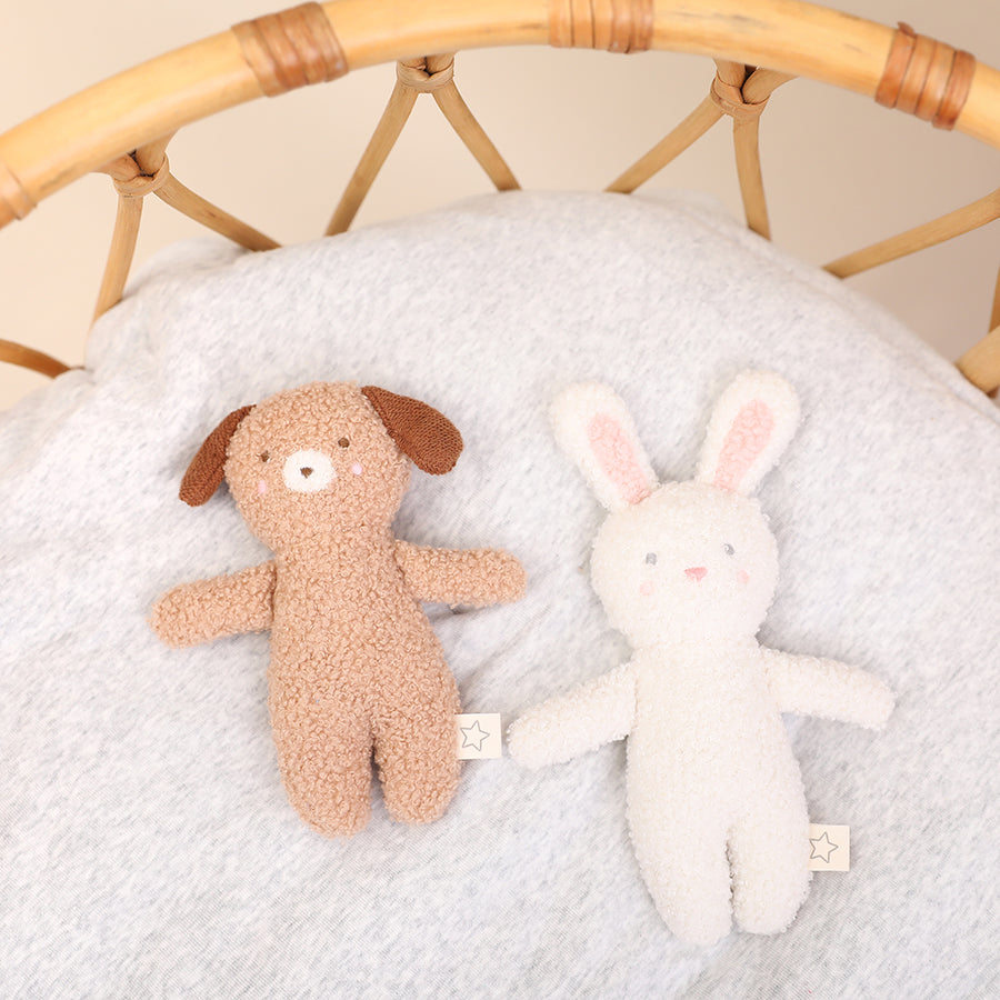 Peanut Puppy Rattle Soft Toy