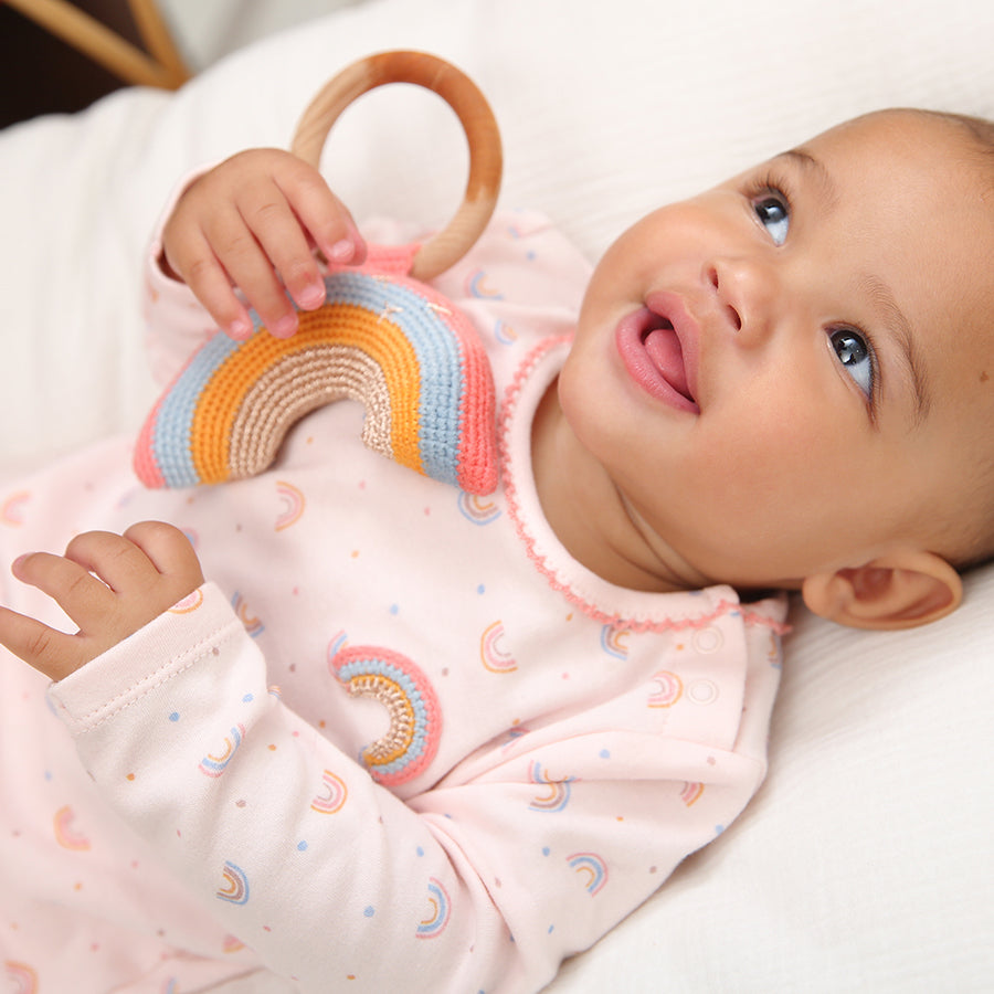 Rainbow Rattle And Teether Ring