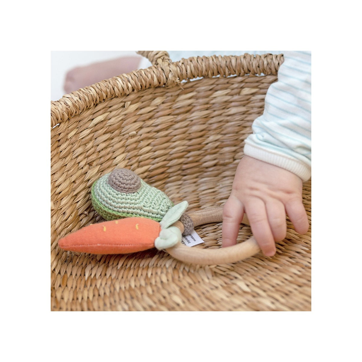Wood and Fruit Activity Teething Toy for Babies