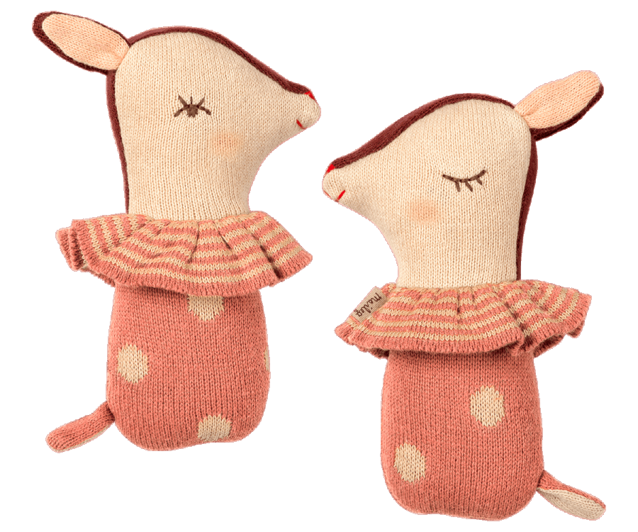 Pink Bambi Rattle by Maileg