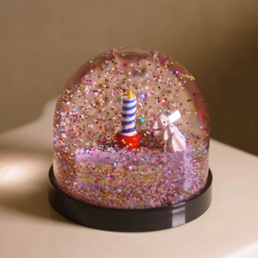 Birthday Cake Glitter Globe