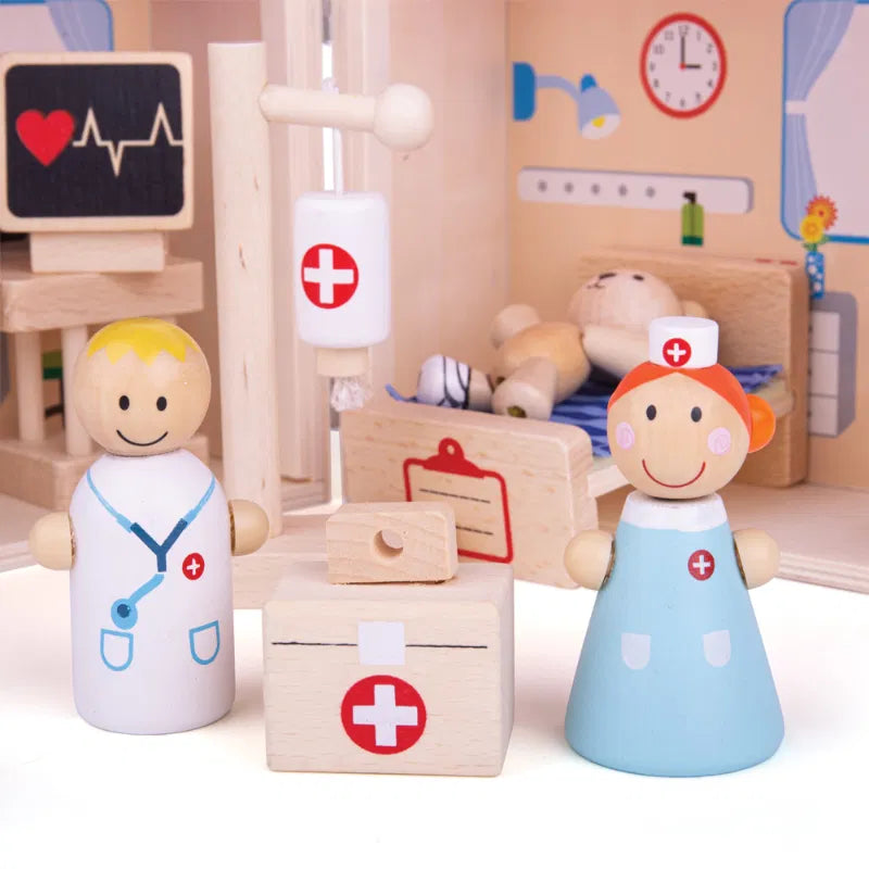 Mini Hospital Wooden Playset