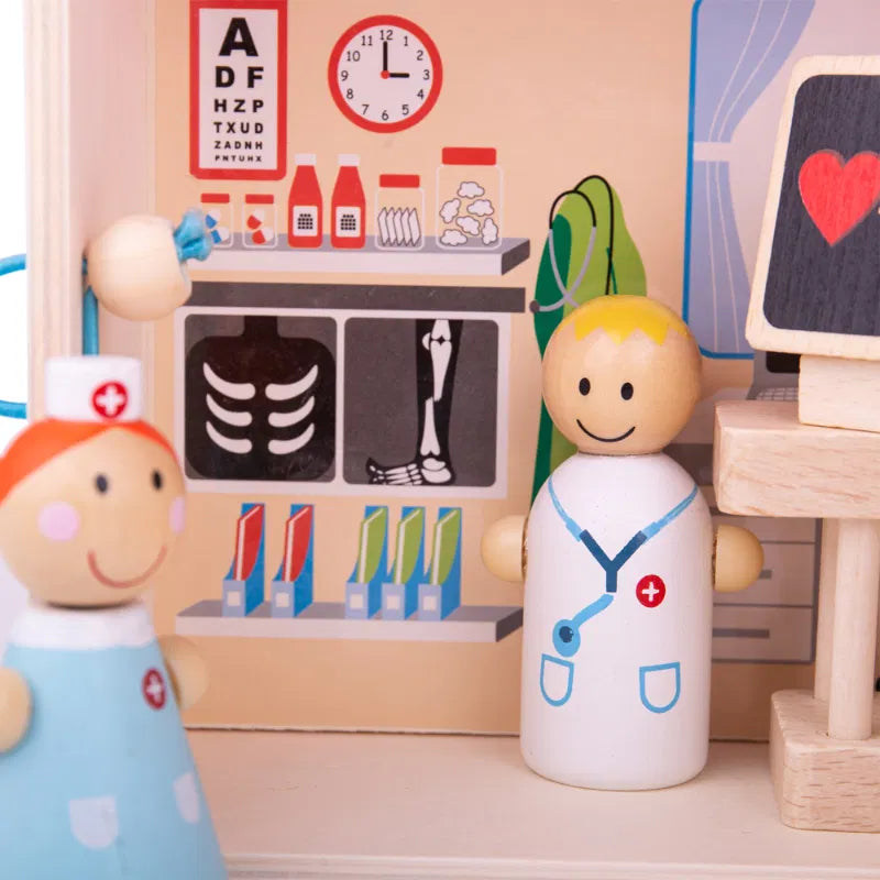Mini Hospital Wooden Playset