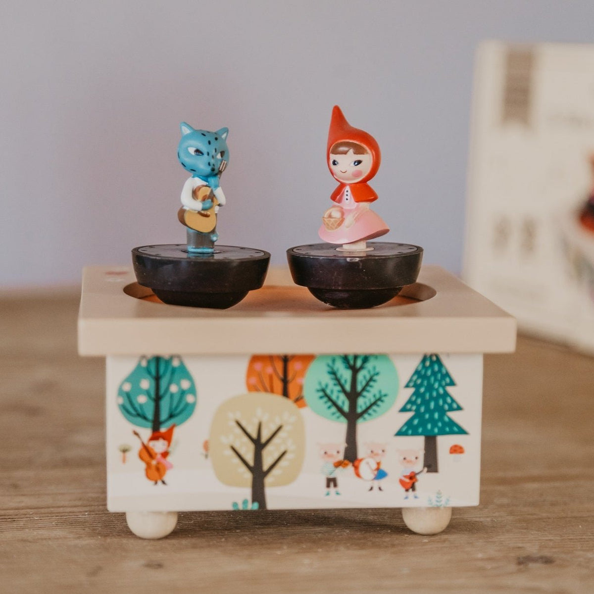 Dancing Red And Wolf Musical Box