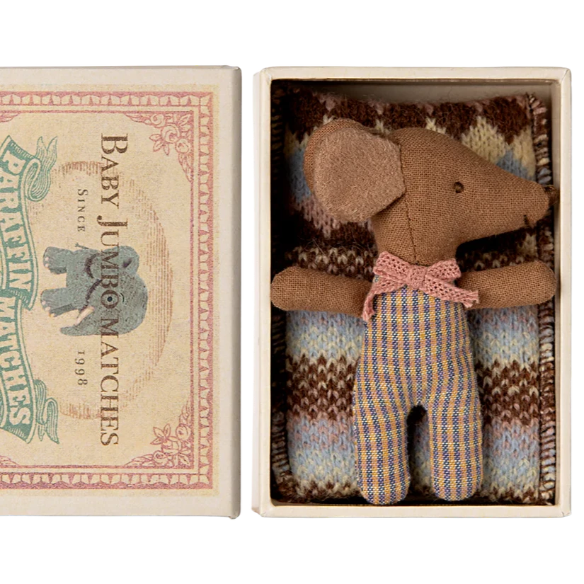 Baby Girl Mouse in a Match Box