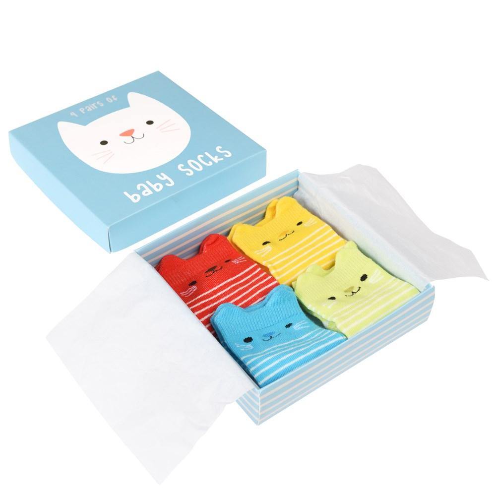 Kitten Baby Socks (4 pairs) - Loula and Deer