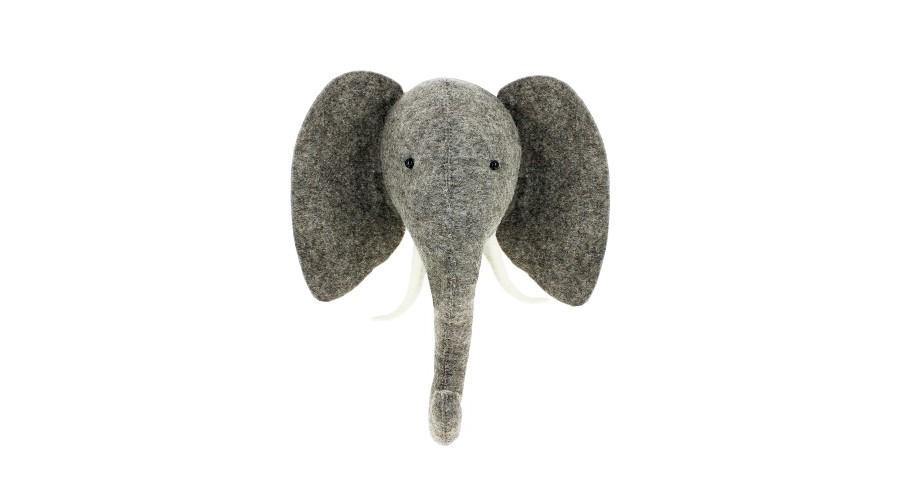 Elephant Wall Head (Semi) made by Fiona Walker England