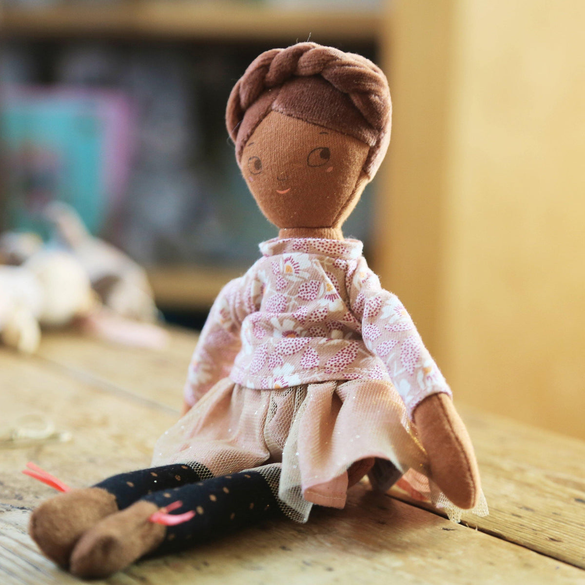 Mademoiselle Rose Ballerina Rag Doll Moulin Roty - Loula and Deer