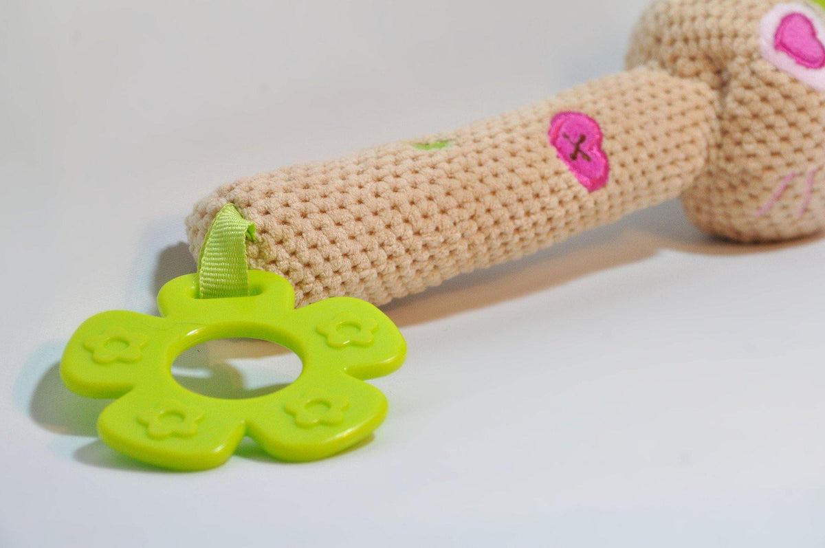 Soft Teether and Squeaker for Baby made by Bigjigs
