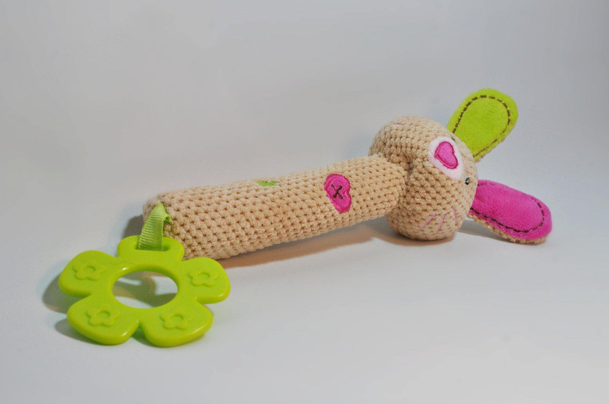 Soft Teether and Squeaker for Baby made by Bigjigs