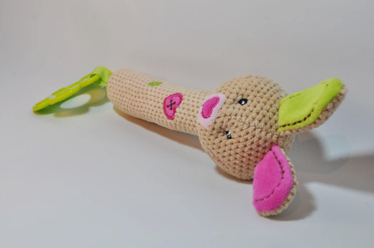 Soft Teether and Squeaker for Baby made by Bigjigs