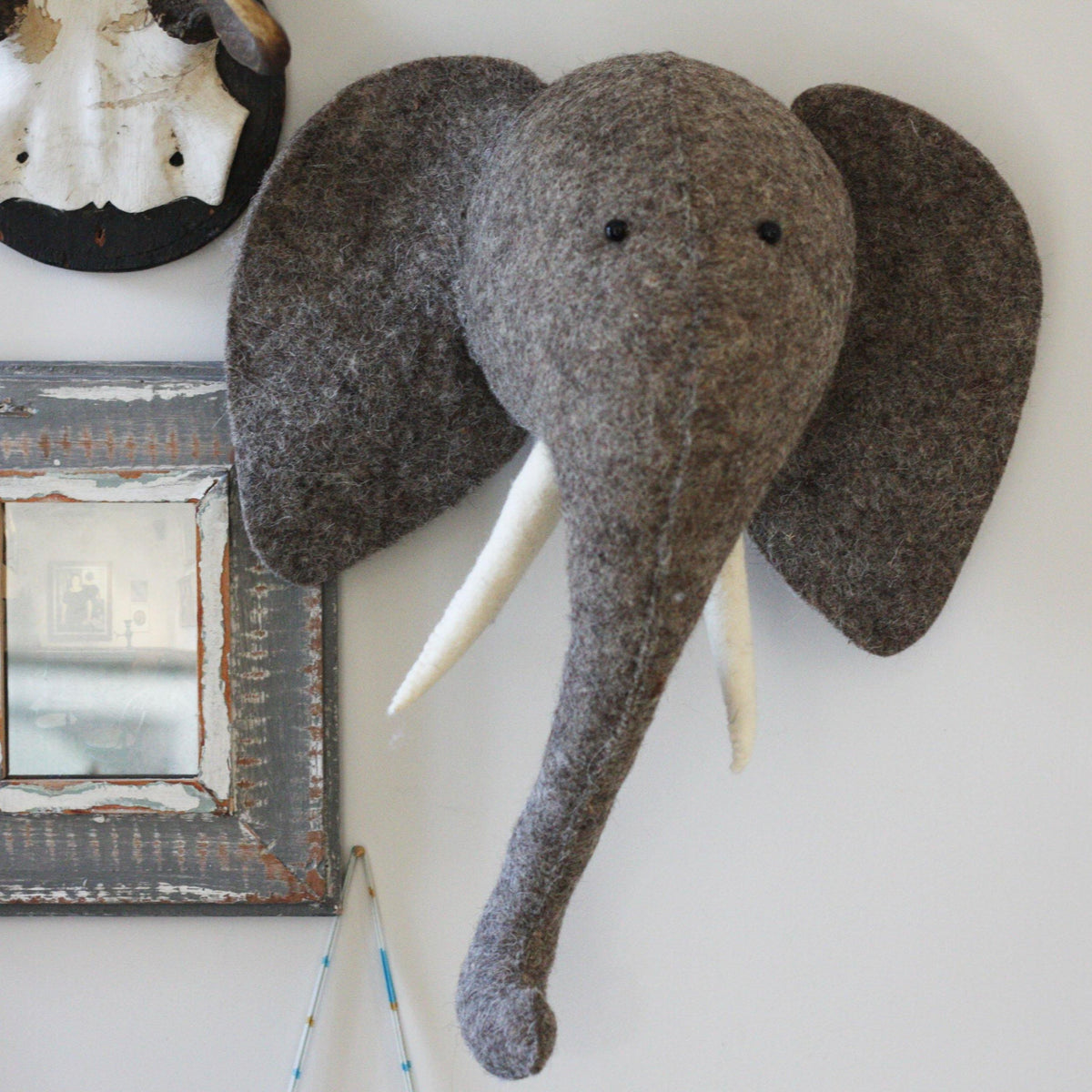 Elephant Wall Head (Semi) made by Fiona Walker England