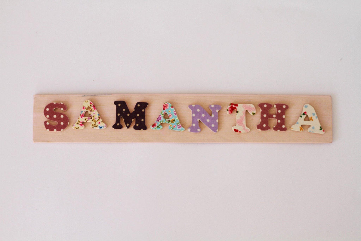 Personalised Name Plaque - Loula and Deer