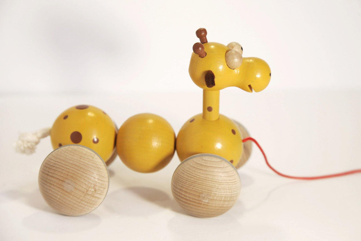 Wooden Giraffe Pull Along made by U+Me