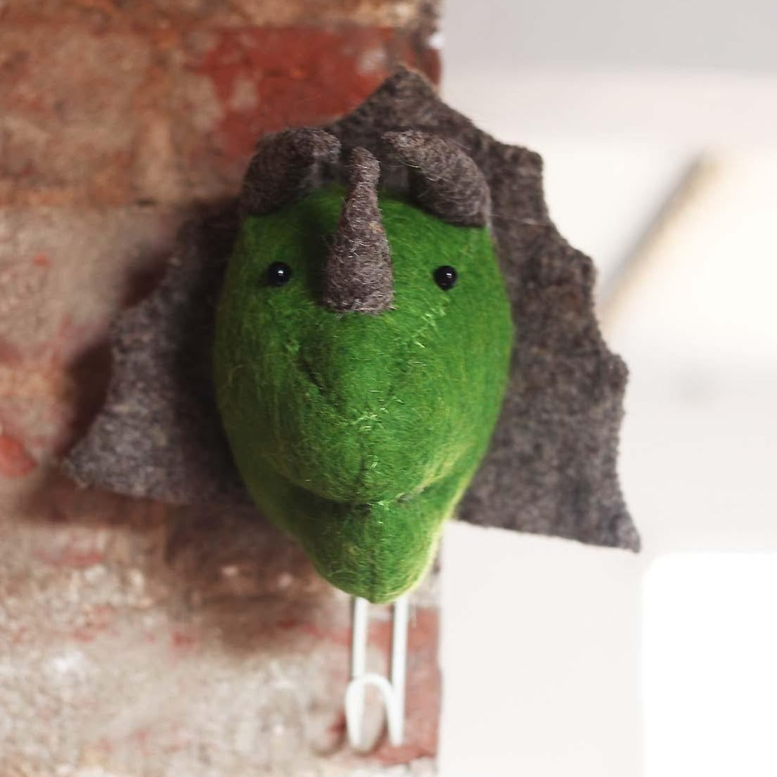 Triceratops Wall Hook made by Fiona Walker England