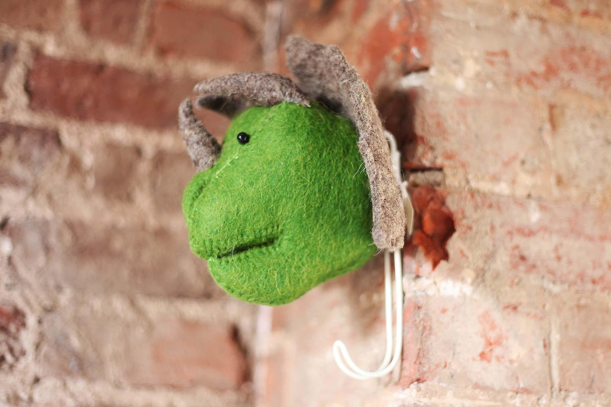 Triceratops Wall Hook made by Fiona Walker England