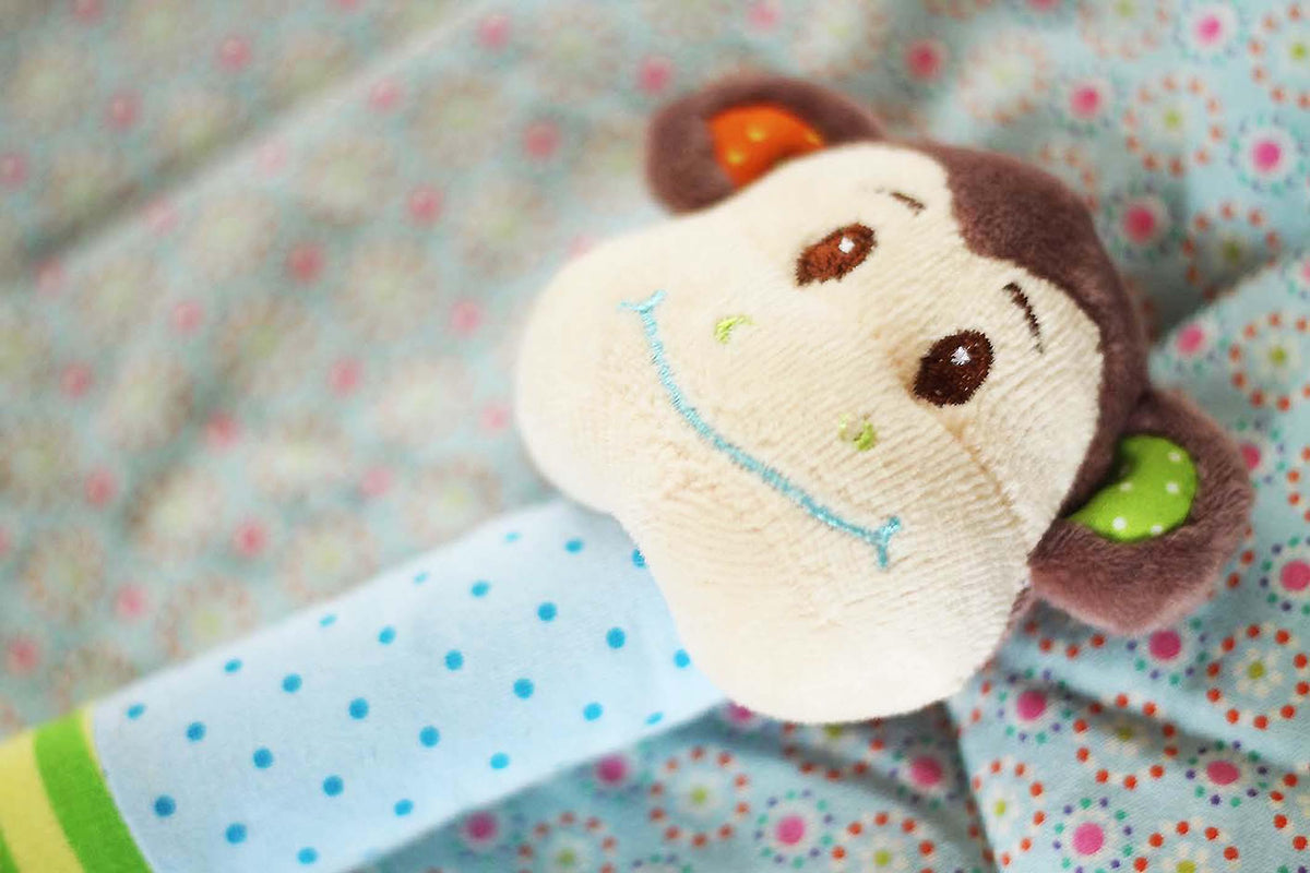 Soft Teether and Squeaker for Baby made by Bigjigs