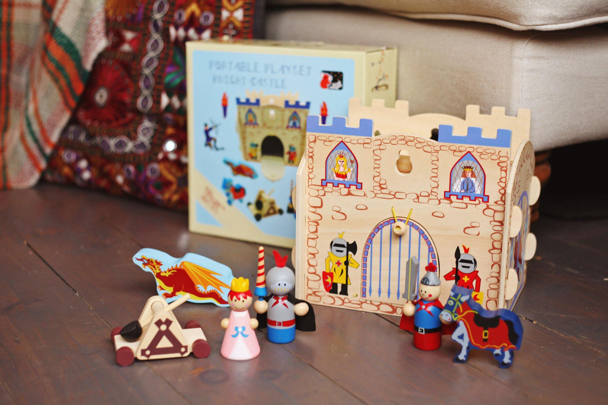 Knight&#39;s Wooden Play Castle made by Loula and Deer