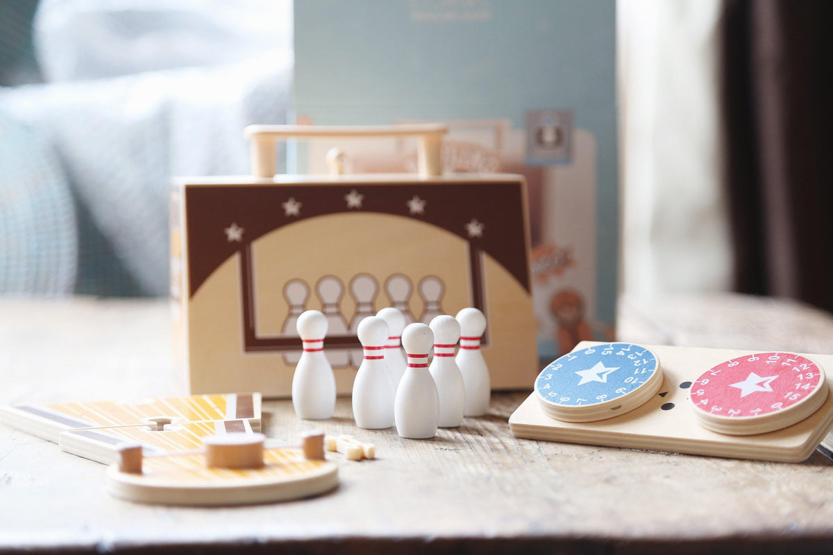 Kids Wooden Bowling Set Game - Loula and Deer