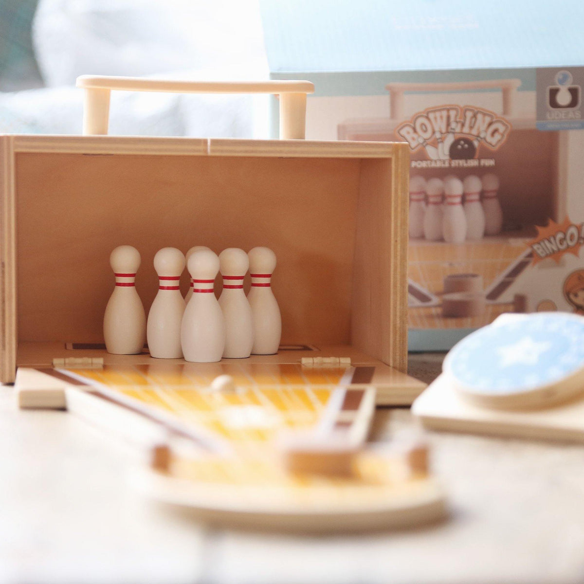 Kids Wooden Bowling Set Game - Loula and Deer