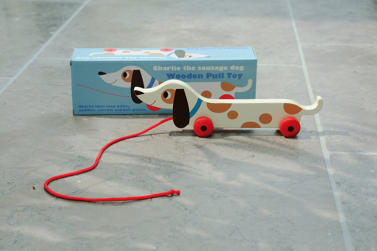 Charlie The Sausage Dog Wooden Pull Toy