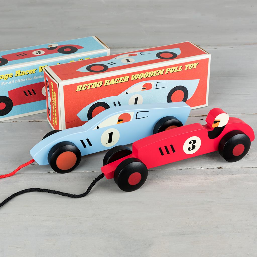 Retro Racer Wooden Pull Toy