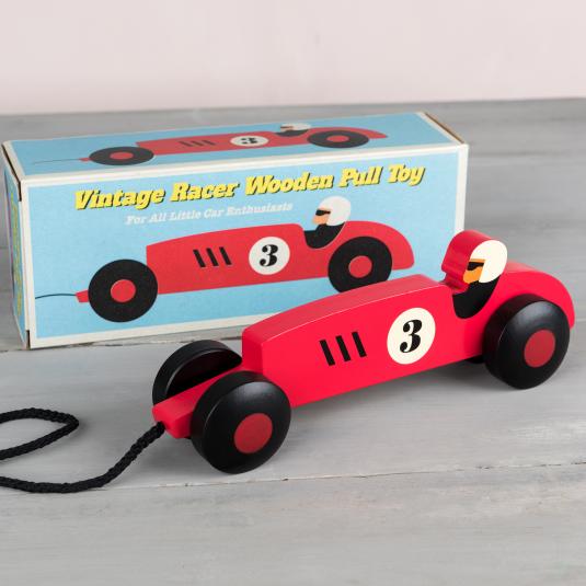 Retro Racer Wooden Pull Toy