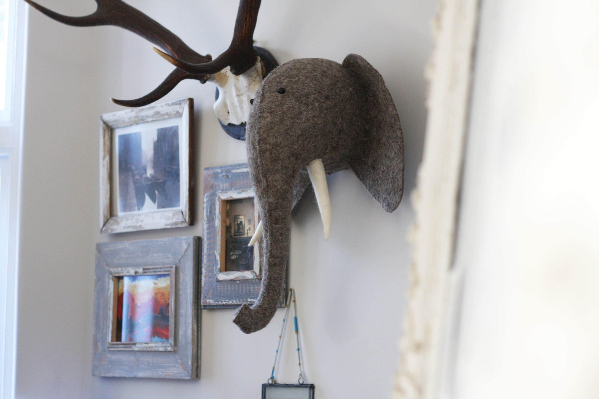 Elephant Wall Head (Semi) made by Fiona Walker England