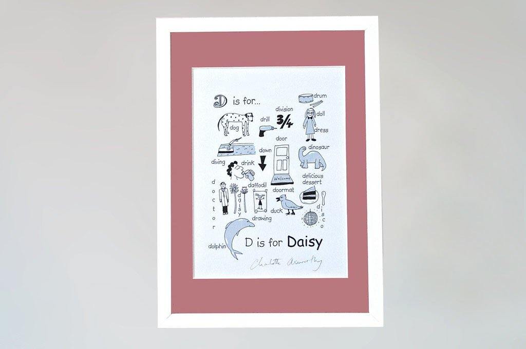 Personalised Baby Name Print - Loula and Deer