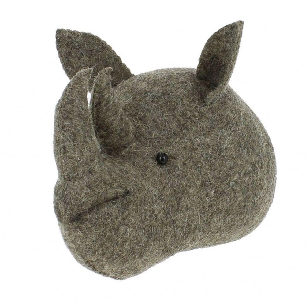 Mini Rhino Head Wall Hanging - Loula and Deer