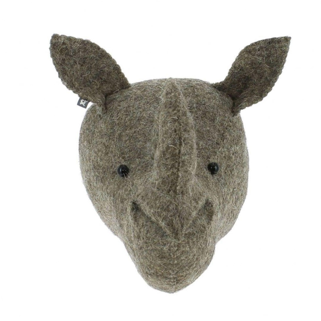 Mini Rhino Head Wall Hanging - Loula and Deer