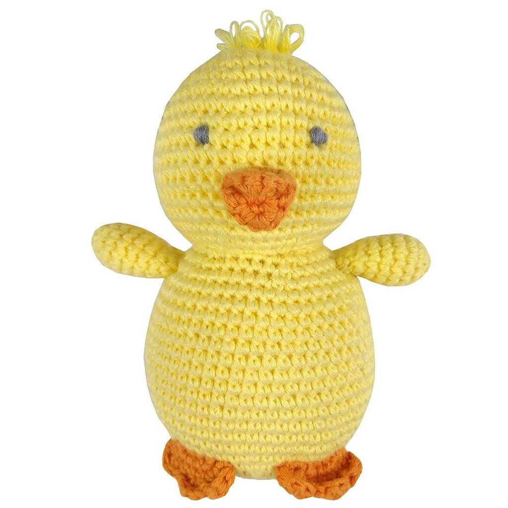Baby Chick Crochet Rattle