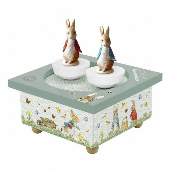 Dancing Peter Rabbit Music Box - Loula and Deer