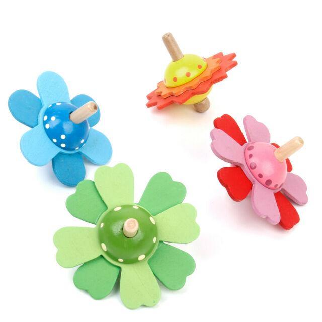 Mini Wooden Spinning Tops - Loula and Deer