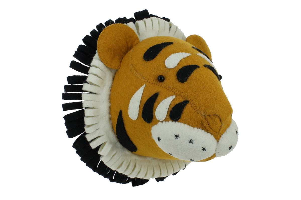 Tiger Wall Head made by Fiona Walker England