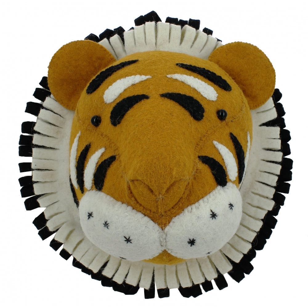 Tiger Wall Head made by Fiona Walker England